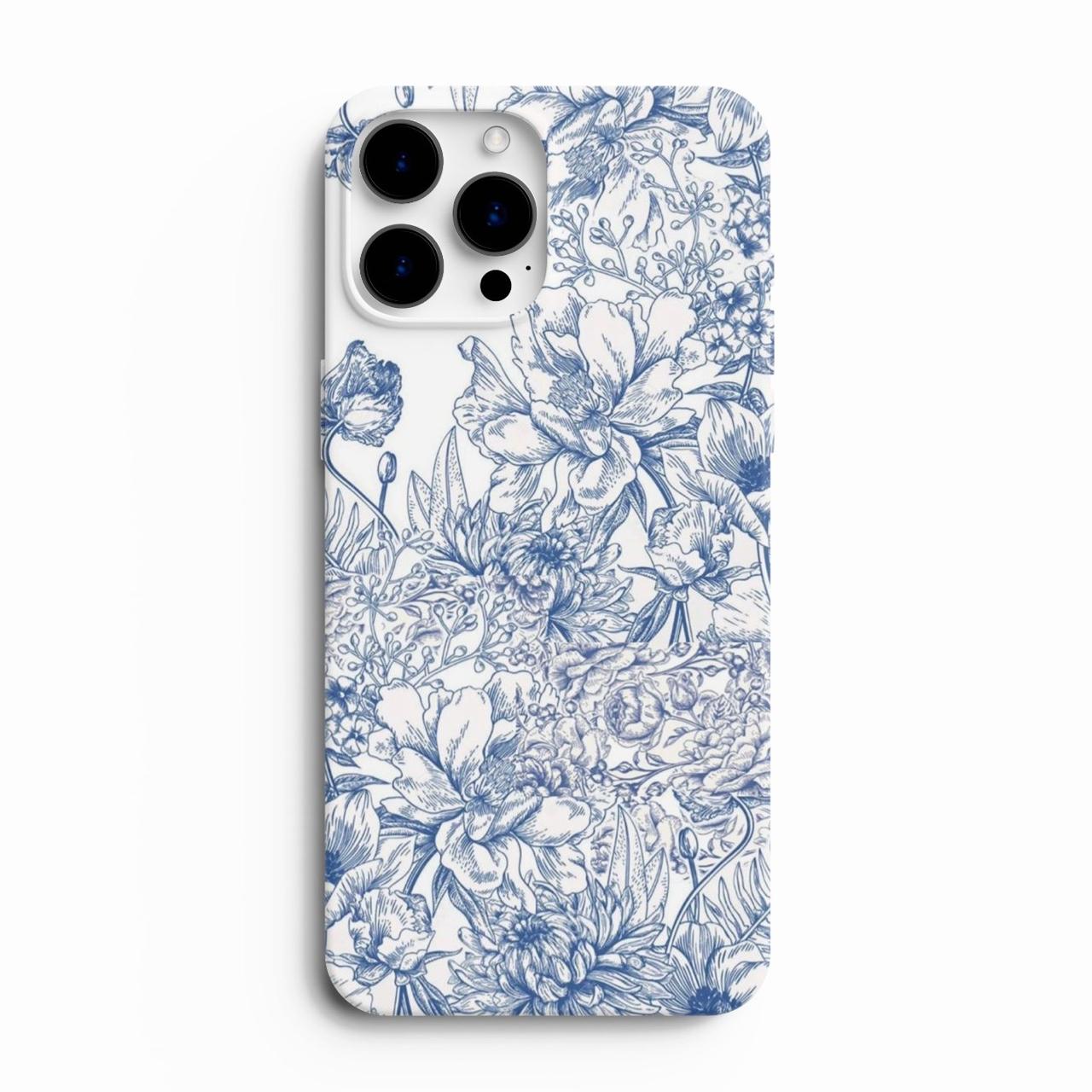 Blue Lilly Flower Phone Case