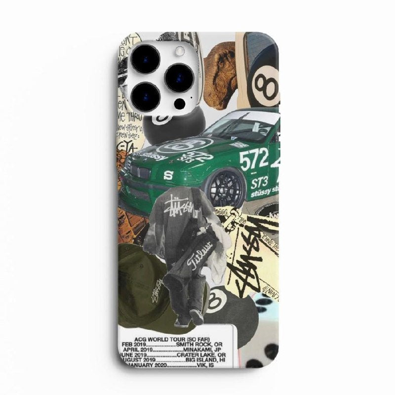 Street Shift – Stüssy x Racer Inspired Glass Phone Case