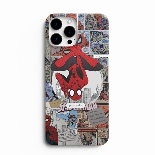Spider-Man Aesthetic Gloss Finish Glass Phone Case Cover
