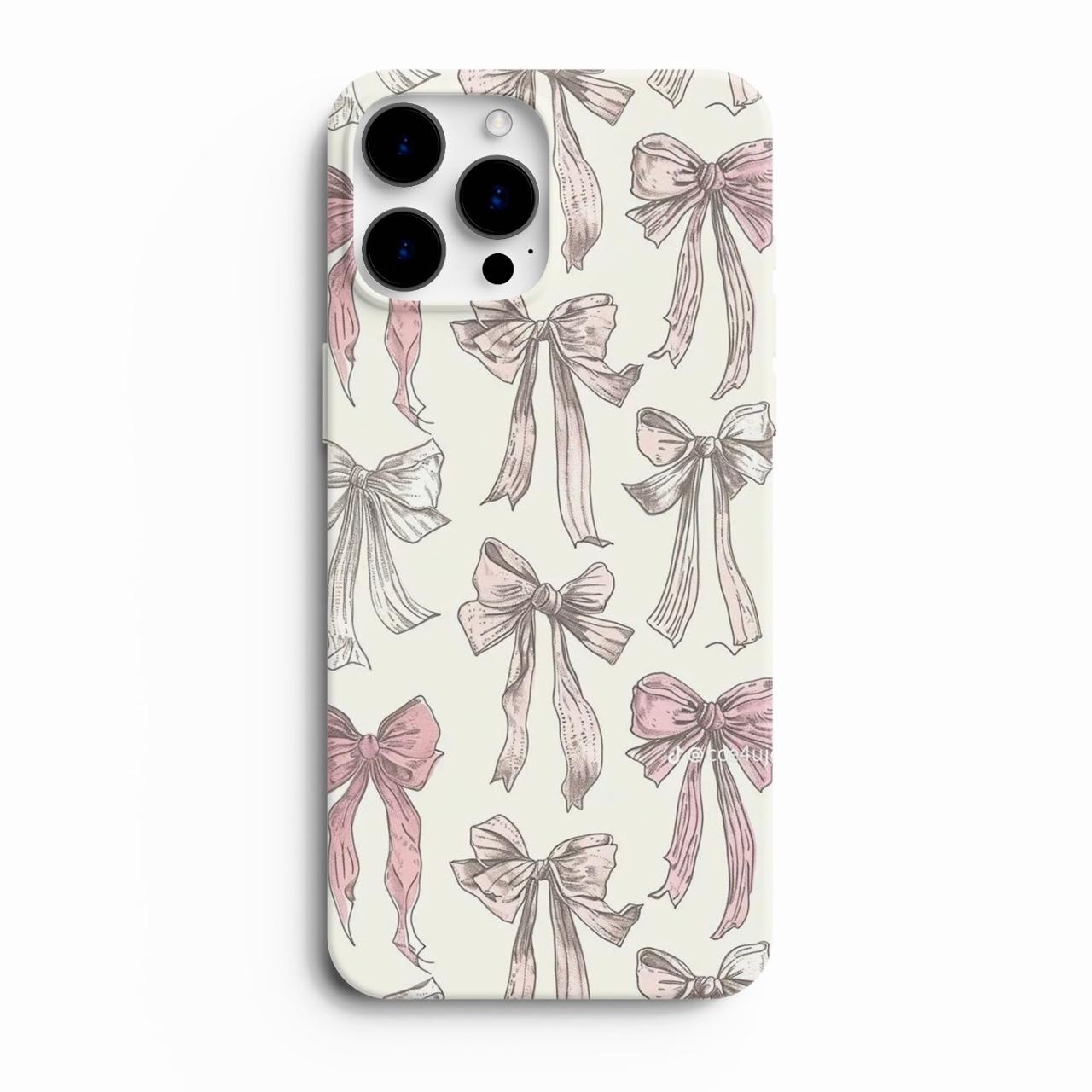 Bow Charm Glass Case – Glossy & Elegant Look