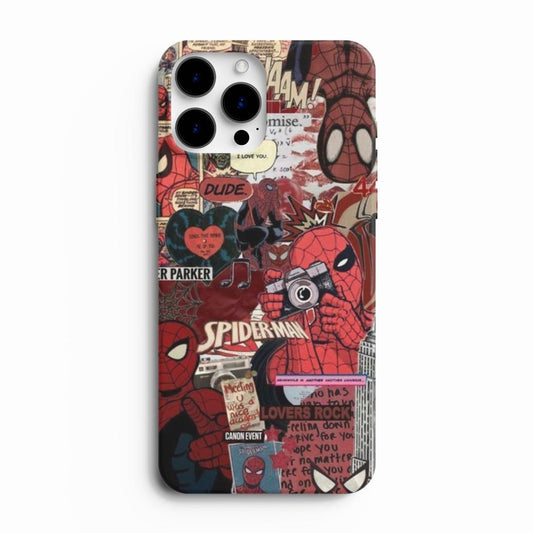 Spider-Man Inspo Glossy Glass Phone Case Cover