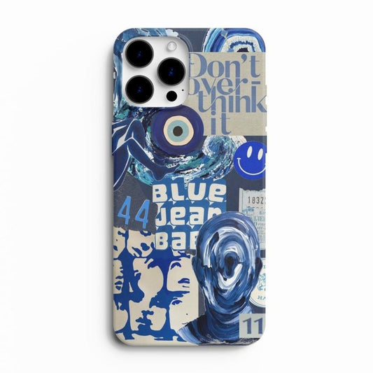 Denim Dreams Glass Back Case – Y2K Stickerbomb Edition