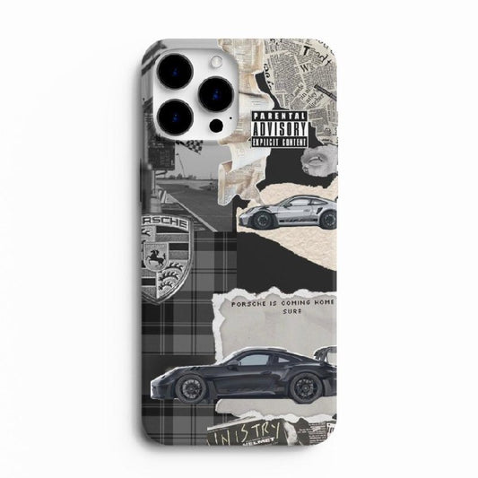 Speed Theory – Porsche Collage Inspired Glass Phone Case