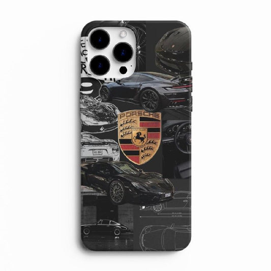 Turbo Dream – Porsche Collage Inspired Glass Phone Case