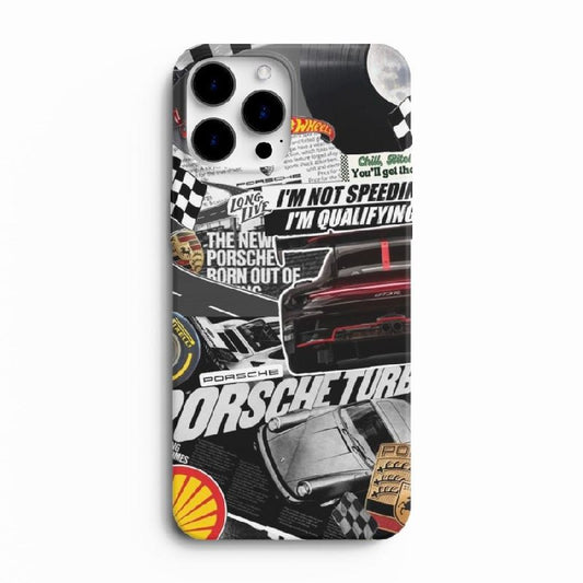 Driven Aesthetic – Porsche Collage Inspired Glass Phone Case