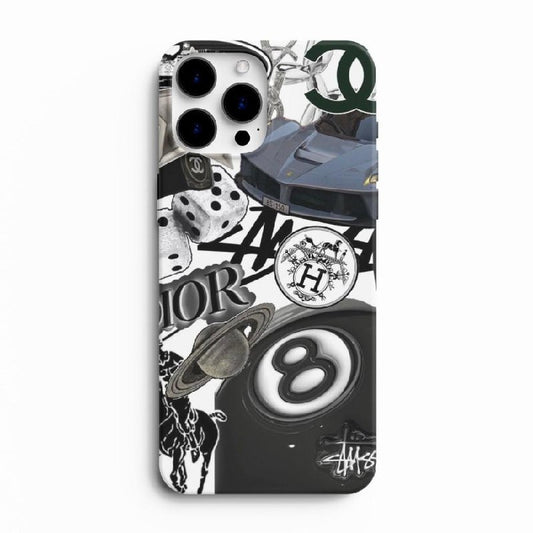 Opulence Rush – Luxe Collage Inspired Glass Phone Case