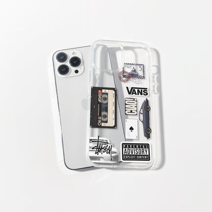 Retro Mix Tape Clear Case